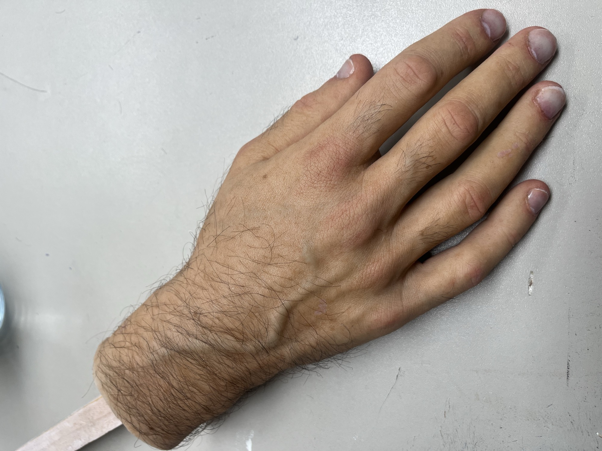 Hyperrealistische Hand aus Silikon
